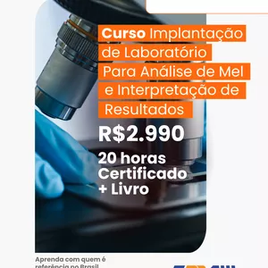 Imagem de capa para o Curso online CURSO IMPLANTAÇÃO DE LABORATÓRIO PARA ANÁLISE DE MEL E INTERPRETAÇÃO DE RESULTADOS