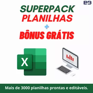 Imagem de capa para o Ebook SUPERPACK PLANILHAS + BONUS