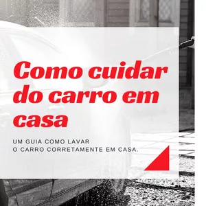 Imagem de capa para o Ebook Como cuidar do carro em casa - Um guia como lavar  o carro corretamente em casa.