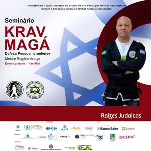 Imagem de capa para o Evento presencial Krav Magá - Defesa Pessoal Israelense - Mestre Rogerio Araújo