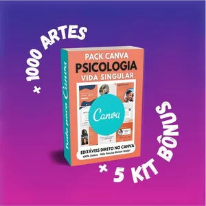 Imagem de capa para o Curso online Pack Canva Editável - Psicologia Vida Singular +1000Artes+5KitsBônus