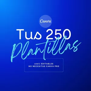 Imagen de portada para Ebook 250 Plantillas Canva Genius