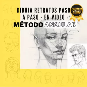 Imagen de portada para Curso online Dibuja Retratos Paso a Paso en Video - Método Angular 