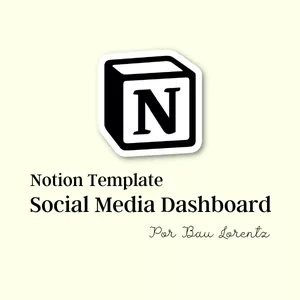 Imagem de capa para o Curso online Notion Template - Social Media Dashboard