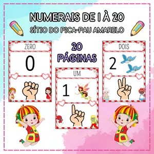 Imagem de capa para o Ebook Numerais de parede Sítio do Pica-pau Amarelo