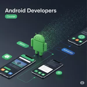 Imagem de capa para o Ebook Curso de Android Developers (Básico, Intermediário, Avançado)