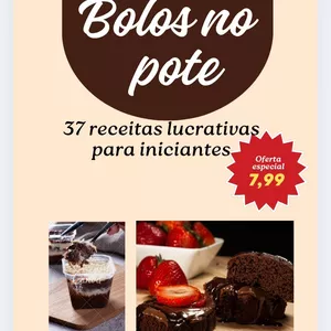 Imagem de capa para o Ebook Receitas de bolo de pote fáceis de fazer 