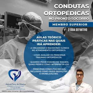 Imagem de capa para o Curso online Condutas Ortopédicas no Pronto Socorro - Membro Superior.  O Guia Definitivo