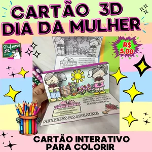Imagem de capa para o Ebook CARTÃO 3D DIA DA MULHER