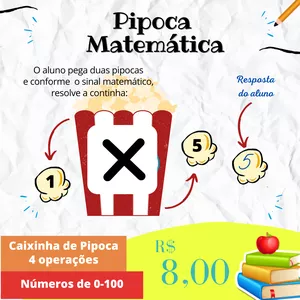 Imagem de capa para o Ebook Pipoca Matemática