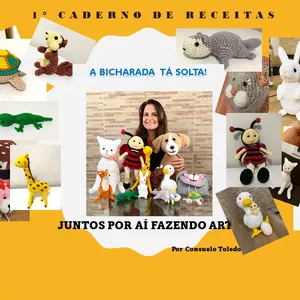 Imagem de capa para o Ebook RECEITAS DE BICHOS DE CROCHÊ + FOTOS + MINI CURSO DE CROCHÊ + BÔNUS