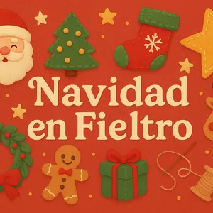 Imagen de portada para Curso online Navidad en Fieltro