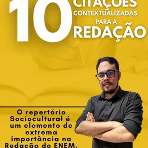 Imagem de capa para o Ebook 10 CITAÇÕES PARA A REDAÇÃO DO ENEM