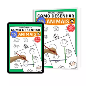 Imagem de capa para o Ebook Como desenhar 15 animais