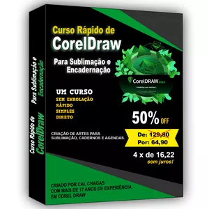 Curso CURSO RÁPIDO DE COREL DRAW PARA SUBLIMAÇÃO E ENCADERNAÇÃO