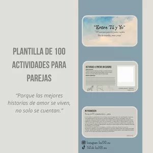 Imagen de portada para Ebook Plantilla de 100 Actividades para pareja 
