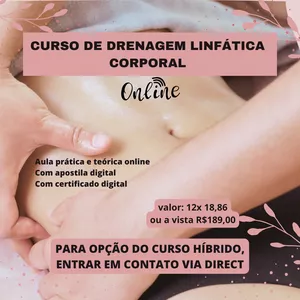 Imagem do curso Curso drenagem linfática Corporal 