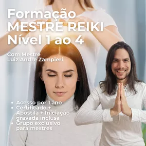 Imagem do curso Formação Mestre Professor no Reiki Usui e Tibetano - Níveis 1, 2, 3 e 4 (ou 3B)