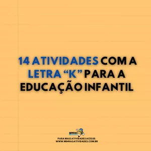 Imagem de capa para o Ebook Aprendendo com a Letra “K”: 14 Atividades para Educação Infantil