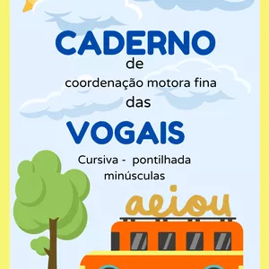 Imagem de capa para o Ebook Vogais cursivas pontilhadas