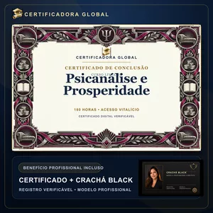 Imagem do curso 🔥 Bolsa 100% [APLICADA] - [MATRÍCULA] CURSO DE FORMAÇÃO EM Psicanálise e Prosperidade - ACESSO VITALÍCIO - CRACHÁ BLACK + REGISTRO - CASHBACK R$ 25 - BÔNUS APOSTILA EXTRA - CG