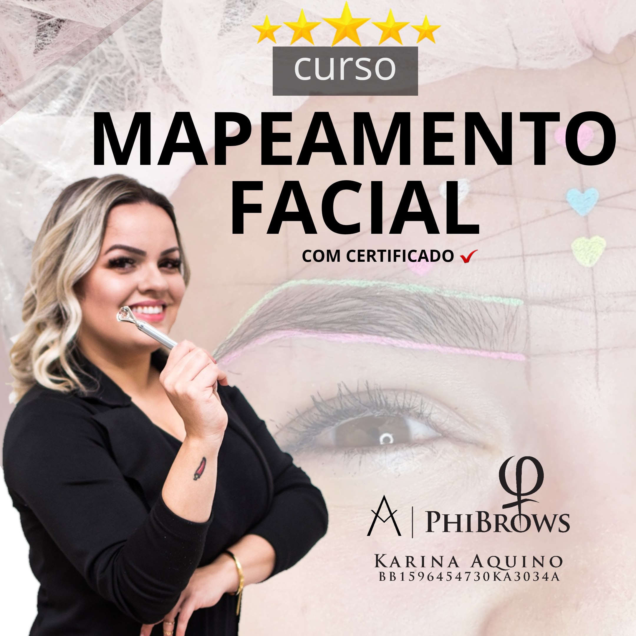 Curso Curso Mapeamento Facial para designers de sobrancelhas e micropigmentadores