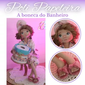 Imagem de capa para o Curso online Poli Papeleira- a boneca de pano para seu Banheiro