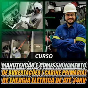 Imagem de capa para o Curso online Manutenção e Comissionamento de Subestações ( Cabine Primária) de Energia Elétrica de até 34KV