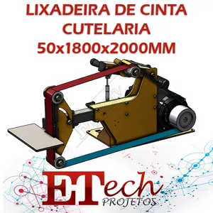 Imagem de capa para o Ebook Lixadeira de Cinta Para Cutelaria 1800 2000x50MM ETECH PROJETOS - REV01
