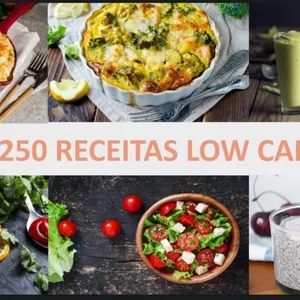 Imagem de capa para o Ebook 250 RECEITAS LOW CARB