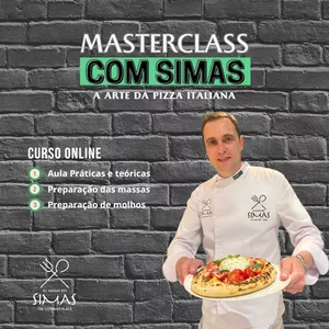 Imagem de capa para o Curso online Masterclass com Simas - A arte da Pizza Italiana - Curso Básico