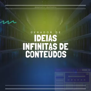 Imagem de capa para o Ebook Gerador de Ideias Infinitas de Conteúdo