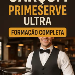 Imagem de Garçom PrimeServe Ultra – Formação Completa  criado por Curso Completo Com Certificado na hotmart