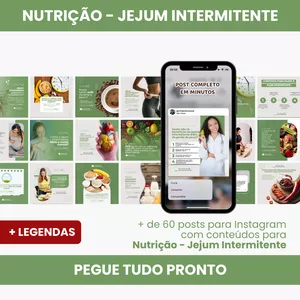 Imagem de PACK PARA NUTRIÇÃO P/ JEJUM INTERMITENTE criado por Aline Oliveira na hotmart