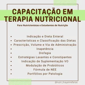 Capacitação em Terapia Nutricional On-line 
