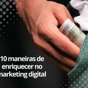 Imagem de capa para o Ebook maneiras de enriquecer com marketing digital