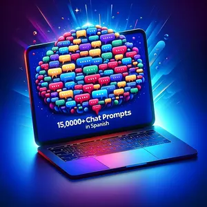 Imagen de portada para Ebook +15k Prompts de ChatGpt