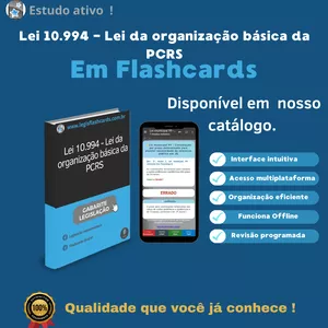 Imagem de capa para o Ebook Lei 10.994 - Lei da organização básica da PCRS