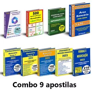 Combo 9 apostilas para carreira bancária Apostilas digitais em PDF