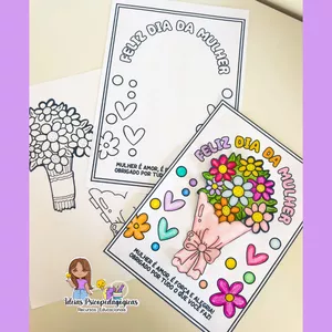 Imagem de capa para o Ebook 💐 CARTÃO  DIA DA MULHER 💐