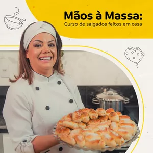 Imagem de capa para o Curso online Mãos à Massa: Curso de Salgados Feitos em Casa