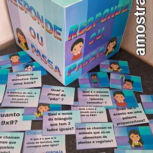 Imagem de capa para o Ebook Jogo Responde ou passa com 100 Fichas