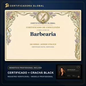Imagem do curso 🔥 BOLSA 100% [APLICADA] - [MATRÍCULA] CURSO DE FORMAÇÃO EM BARBEARIA - ACESSO VITALÍCIO - CRACHÁ BLACK + REGISTRO - CASHBACK R$ 25 - BÔNUS APOSTILA EXTRA - CG
