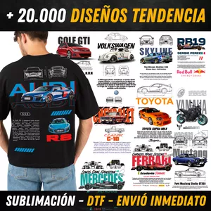 Imagen de portada para Curso online Diseños de Autos para Camisetas Sublimacion - DTF