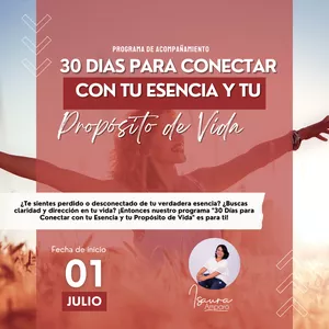 Imagen de portada para Curso online  30 DIAS PARA CONECTAR CON TU ESENCIA Y TU PROPÓSITO DE VIDA 