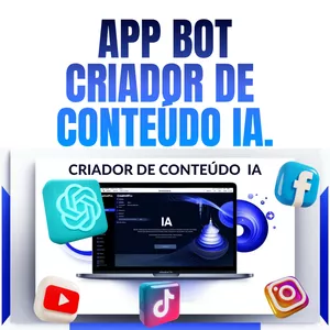 Imagem de capa para o Curso online APP BOT CRIADOR DE  CONTEÚDO IA.