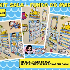 Imagem de capa para o Ebook 🪸Kit Sala - Fundo do Mar