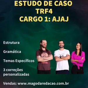 Imagem de capa para o Curso online Estudo de Caso TRF-4 para o cargo 1 (AJAJ)