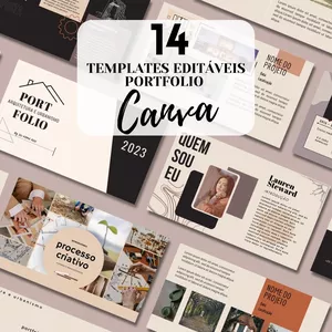 Imagem de capa para o Curso online Pack Minimalista Canva 14 Templates - Portfolio de Arquitetura 