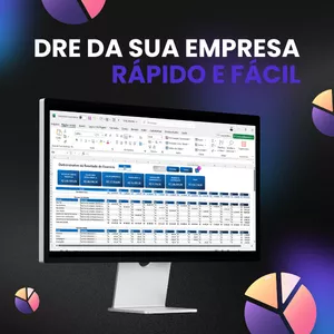 Imagem de capa para o Ebook Planilha de DRE (Demostrativo de Resultado do Exercício)